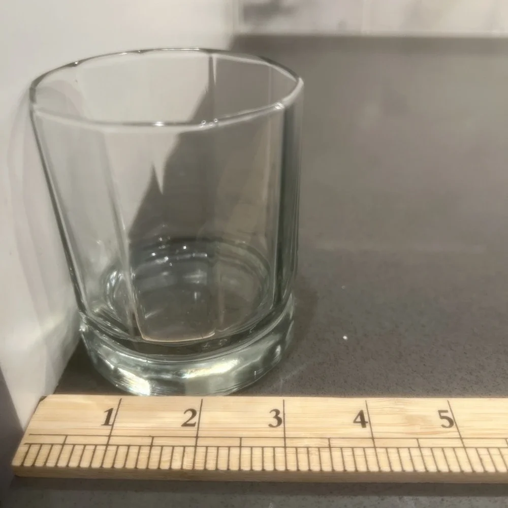 3-VTG-Anchor Hocking Essex Clear Rocks Glasses Octagon DOF Whiskey Tumblers USA